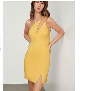 Bcbg Strappy Cutout Mini Dress in Yellow